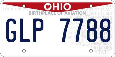 OH license plate GLP7788