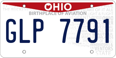 OH license plate GLP7791