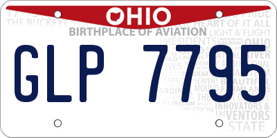 OH license plate GLP7795