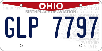 OH license plate GLP7797