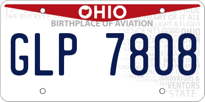 OH license plate GLP7808