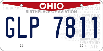 OH license plate GLP7811