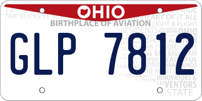 OH license plate GLP7812
