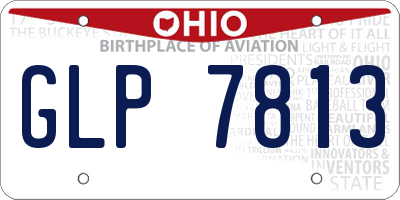 OH license plate GLP7813