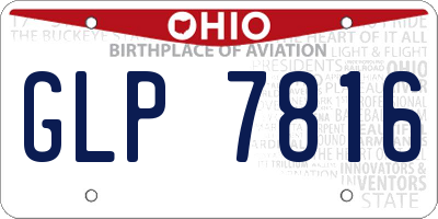 OH license plate GLP7816