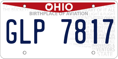 OH license plate GLP7817