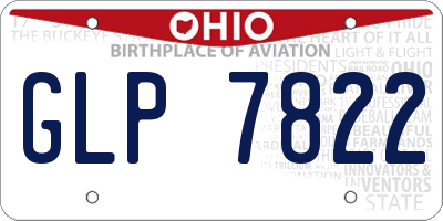 OH license plate GLP7822