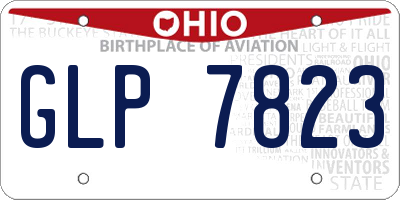 OH license plate GLP7823