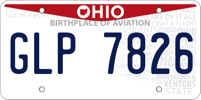 OH license plate GLP7826