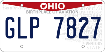 OH license plate GLP7827
