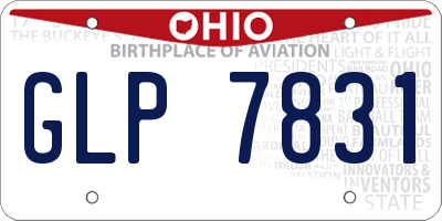 OH license plate GLP7831