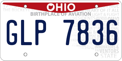 OH license plate GLP7836