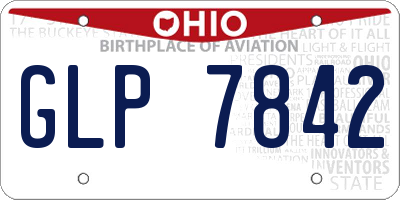 OH license plate GLP7842