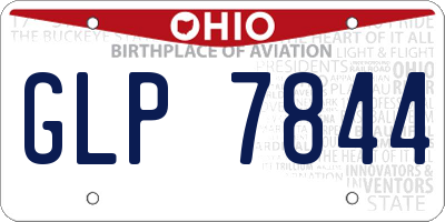 OH license plate GLP7844