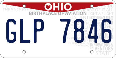 OH license plate GLP7846
