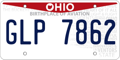 OH license plate GLP7862