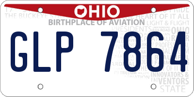 OH license plate GLP7864