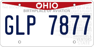 OH license plate GLP7877