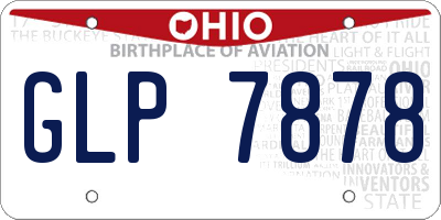 OH license plate GLP7878