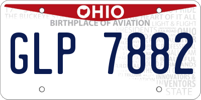 OH license plate GLP7882
