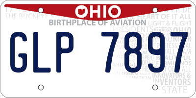 OH license plate GLP7897