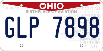 OH license plate GLP7898