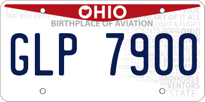 OH license plate GLP7900