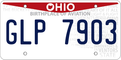 OH license plate GLP7903