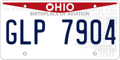 OH license plate GLP7904