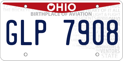 OH license plate GLP7908