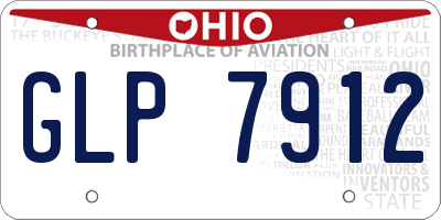 OH license plate GLP7912