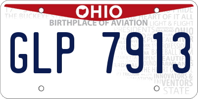OH license plate GLP7913