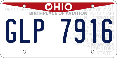OH license plate GLP7916