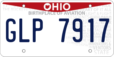 OH license plate GLP7917