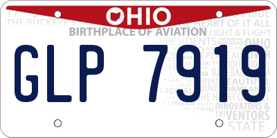 OH license plate GLP7919