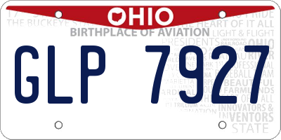 OH license plate GLP7927