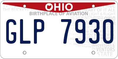OH license plate GLP7930