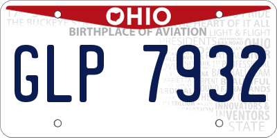 OH license plate GLP7932