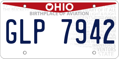 OH license plate GLP7942