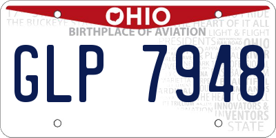OH license plate GLP7948