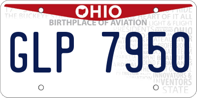 OH license plate GLP7950