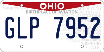 OH license plate GLP7952