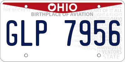 OH license plate GLP7956