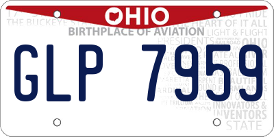 OH license plate GLP7959