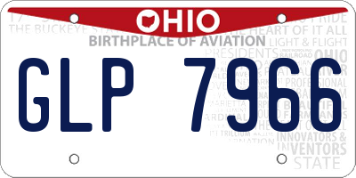 OH license plate GLP7966