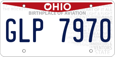 OH license plate GLP7970