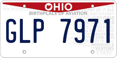 OH license plate GLP7971