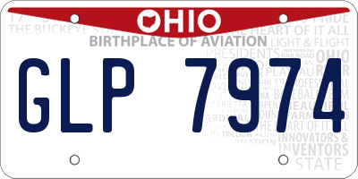 OH license plate GLP7974