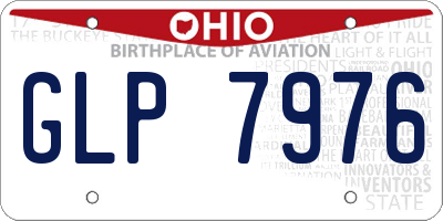 OH license plate GLP7976