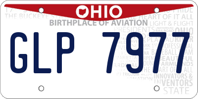 OH license plate GLP7977